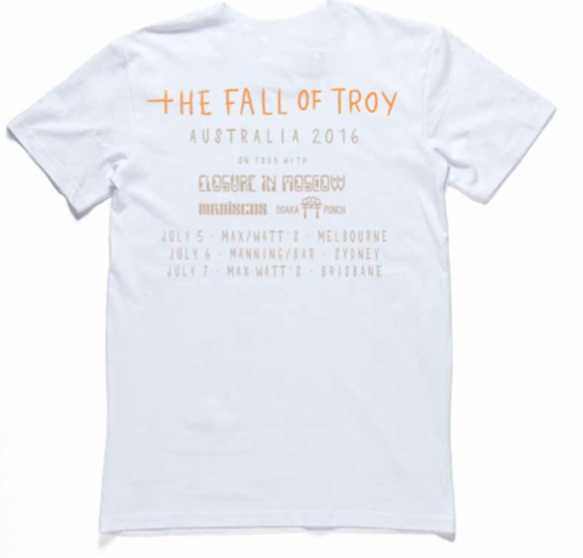 The Fall of Troy Limited Edition Australian 'OK' tour shirt